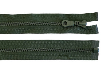 Plastic zipper 65cm Khaki