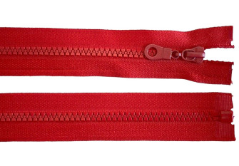 Plastic zipper 80cm Red