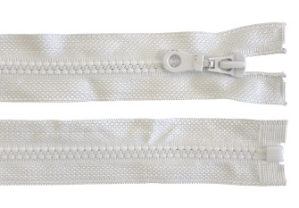 Plastic zipper 60cm White