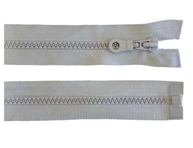 Plastikinis užtrauktukas 60cm Šviesiai pilkas