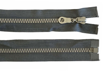 Plastic zip 85cm Grey with light grey teeth