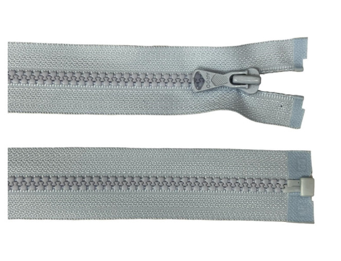 Plastikinis užtrauktukas 85cm Pilkai melsva