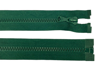 Plastic zipper 55cm Dark green