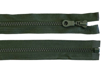 Plastic zipper 45cm Khaki