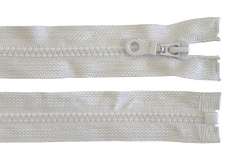 Plastic zipper 40cm White