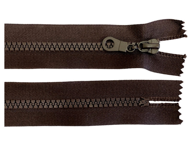 Plastikinis užtrauktukas 16cm Ruda