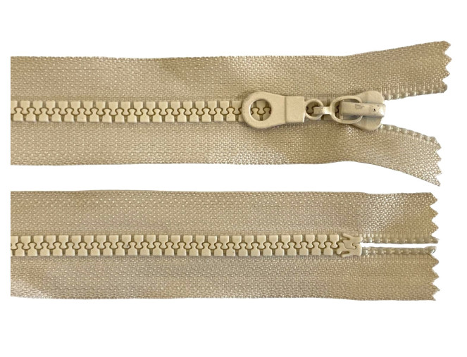 Plastikinis užtrauktukas 16cm Šviesi smėlio