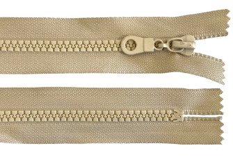 Plastic zipper 16cm Light beige