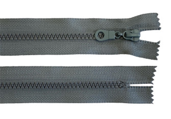Plastic zipper 16cm Grey-blue