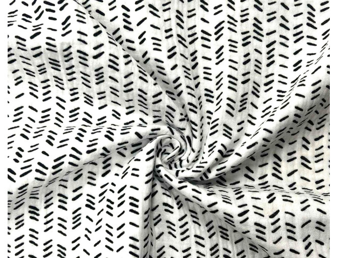 Muslin Dashes in white