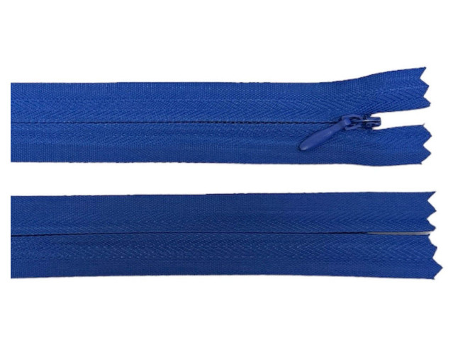 Paslėptas užtrauktukas 30cm Mėlynas