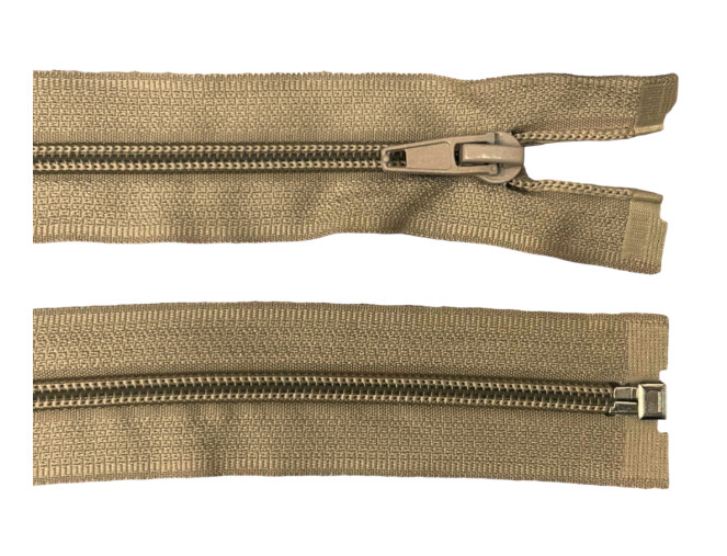 Spiralinis užtrauktukas 70cm Smėlio