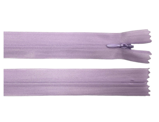 Paslėptas užtrauktukas 50cm Alyvinė