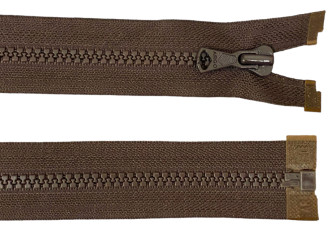 Plastic zipper 90cm Chocolate brown