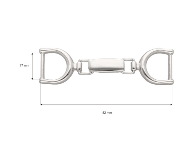 Metalinis užsegimas - kabliukas 17x84mm Nikelio internetu
