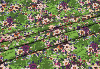 Barbie (Marchiano) fabric Small flowers in green