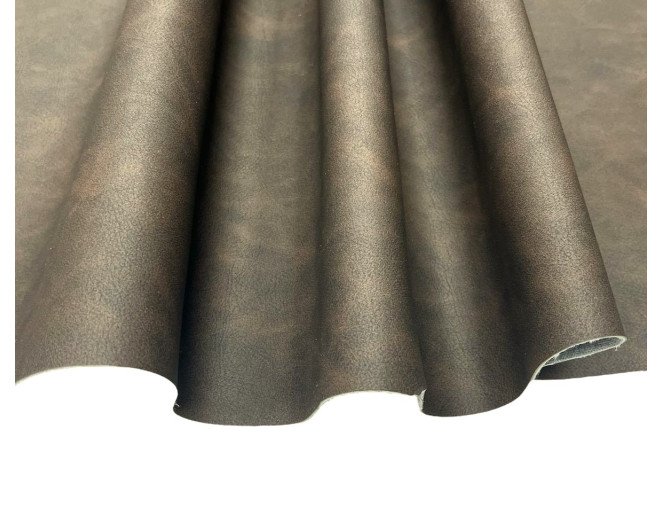 Faux leather Dark brown with pattern | Matte pigiau