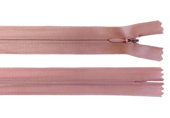 Paslėptas užtrauktukas 50cm Pelenų rožinė