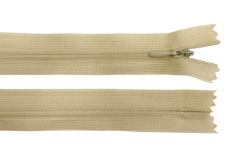 Paslėptas užtrauktukas 50cm Šviesi smėlio