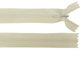 Paslėptas užtrauktukas 50cm Kreminė