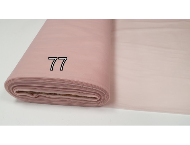 Minkštas tiulis Pudrinė rožinė | 3m plotis