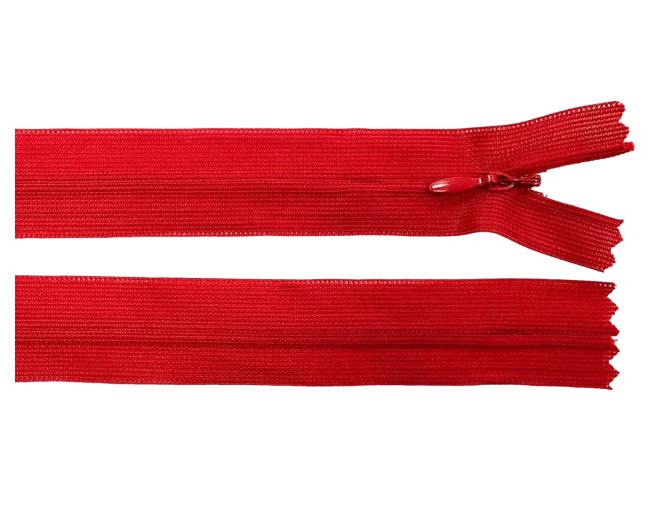 Paslėptas užtrauktukas 20cm Raudonas