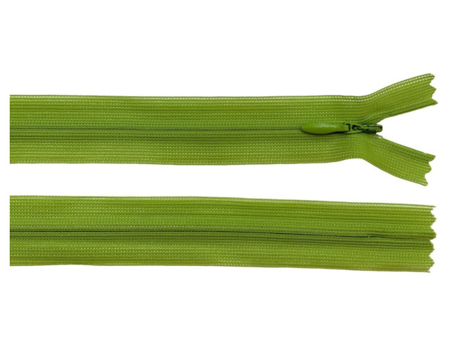 Paslėptas užtrauktukas 20cm Šviesiai žalias