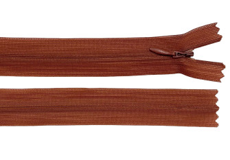 Hidden zipper 20cm Brown caramel