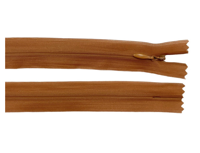 Paslėptas užtrauktukas 20cm Karamelės