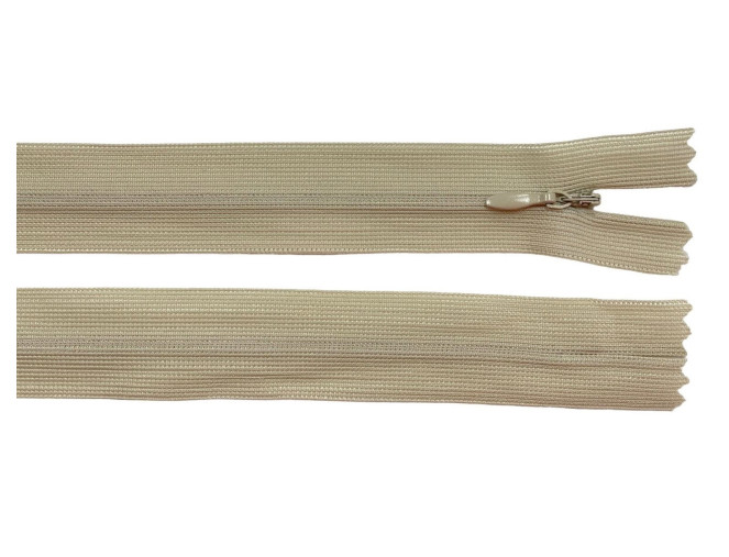 Paslėptas užtrauktukas 20cm Rusva smėlio