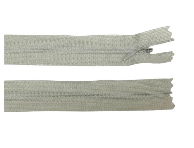 Paslėptas užtrauktukas 20cm Šviesiai pilkas