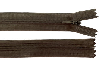 Hidden zipper 20cm Grey-brown