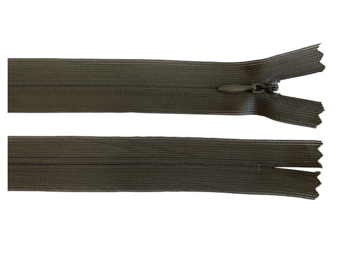 Paslėptas užtrauktukas 20cm Chaki