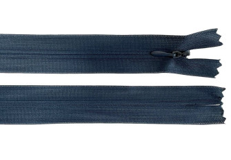 Paslėptas užtrauktukas 45cm Tamsiai mėlyna