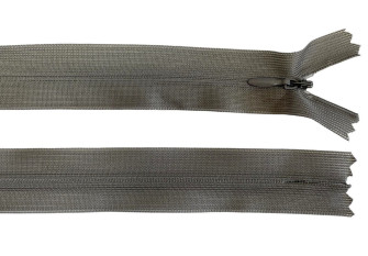 Paslėptas užtrauktukas 45cm Pilka