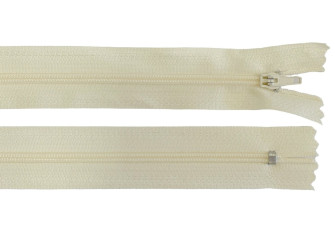 Unzipped 3-D zip 40cm Cream