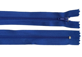 Non-removable 3-D zip 40cm Blue