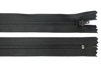 Unzipped 3-D zip 40cm Dark grey