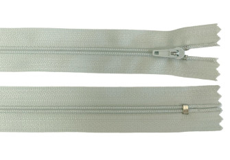 Non-removable 3-D zip 40cm Light grey