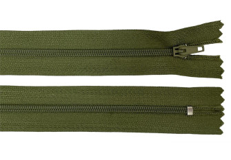 Non-removable 3-D zip 40cm Khaki