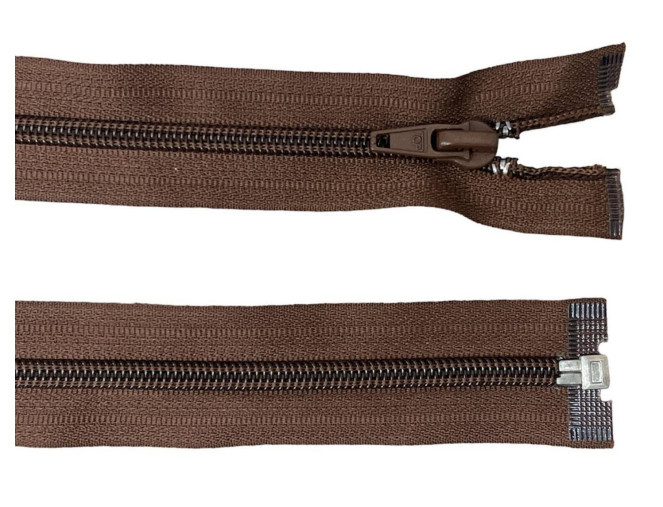 Spiralinis užtrauktukas 75cm Šokolado ruda