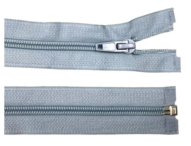 Spiralinis užtrauktukas 80cm Pilkai melsvas