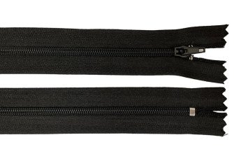 Non-removable 3-D zipper 20cm Black