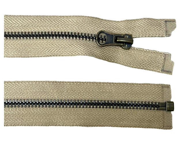 Metalinis užtrauktukas 70cm Smėlio