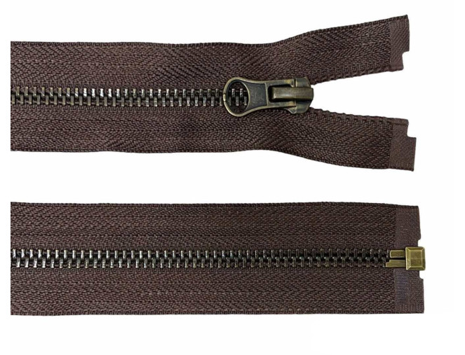 Metalinis užtrauktukas 80cm Rudas