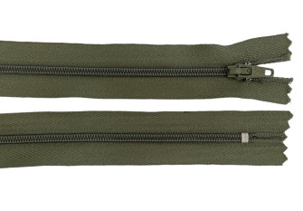 Non-removable 3-D zipper 20cm Khaki