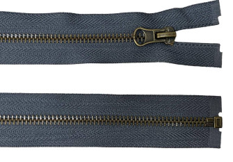 Metal zipper 85cm Grey