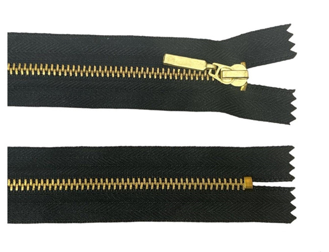 Dekoratyvinis, metalinis užtrauktukas 60cm Juodas