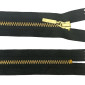 Dekoratyvinis, metalinis užtrauktukas 60cm Juodas
