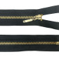 Dekoratyvinis, metalinis užtrauktukas 50cm Juodas